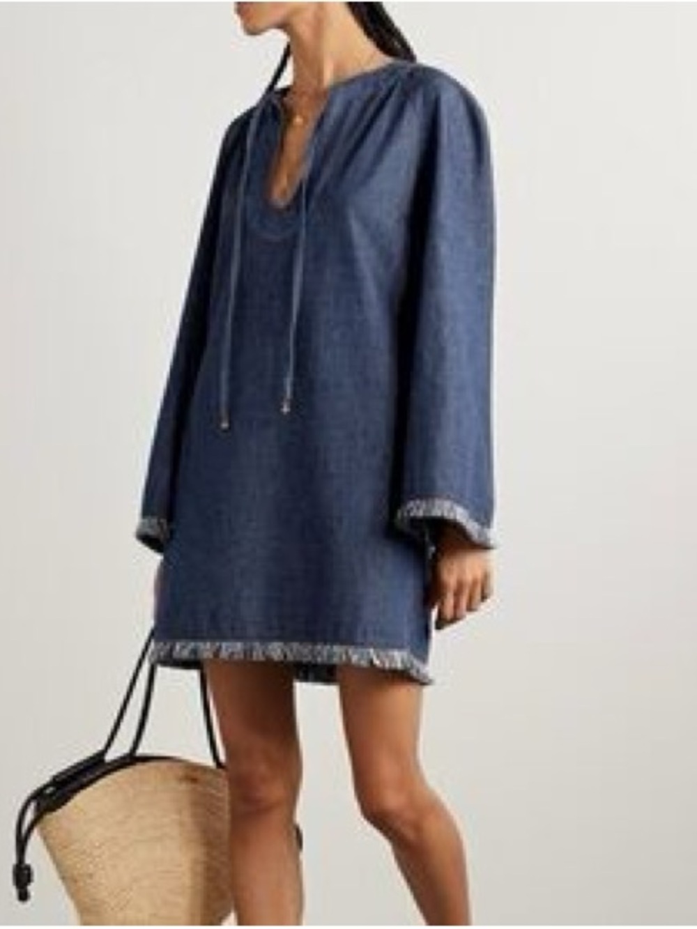 NWT Zimmermann Rhiannon Blue Denim Fringe Mini Dress sizes AU 1 & 2, US 6 & 8